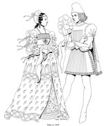 coloring page Clothing of the Renaissance